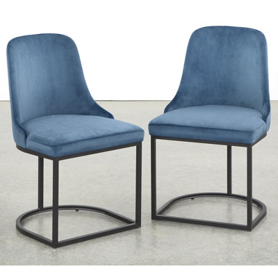 18'' H Velvet Upholstered Side Chair