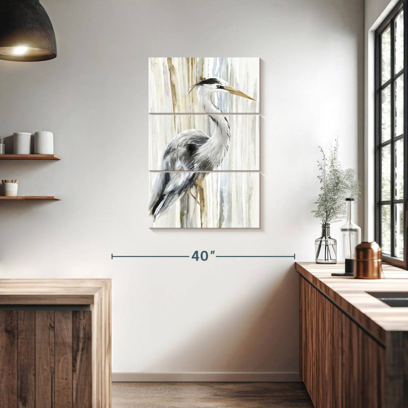 Brampt River Heron I, 38" H x 24" W