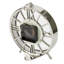 Roman Numeral Metal Quartz Movement / Crystal Tabletop Clock in Silver