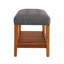 Banc rembourré en tissu avec rangement ouvert-989617574