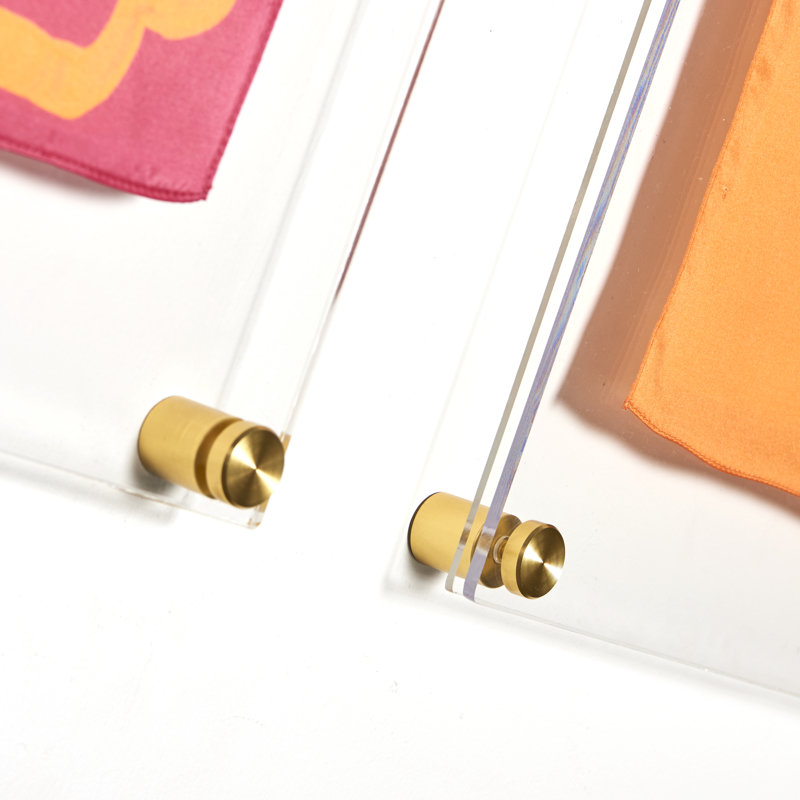 Double Panel Acrylic Picture Frame, 40" H x 40" W, Gold