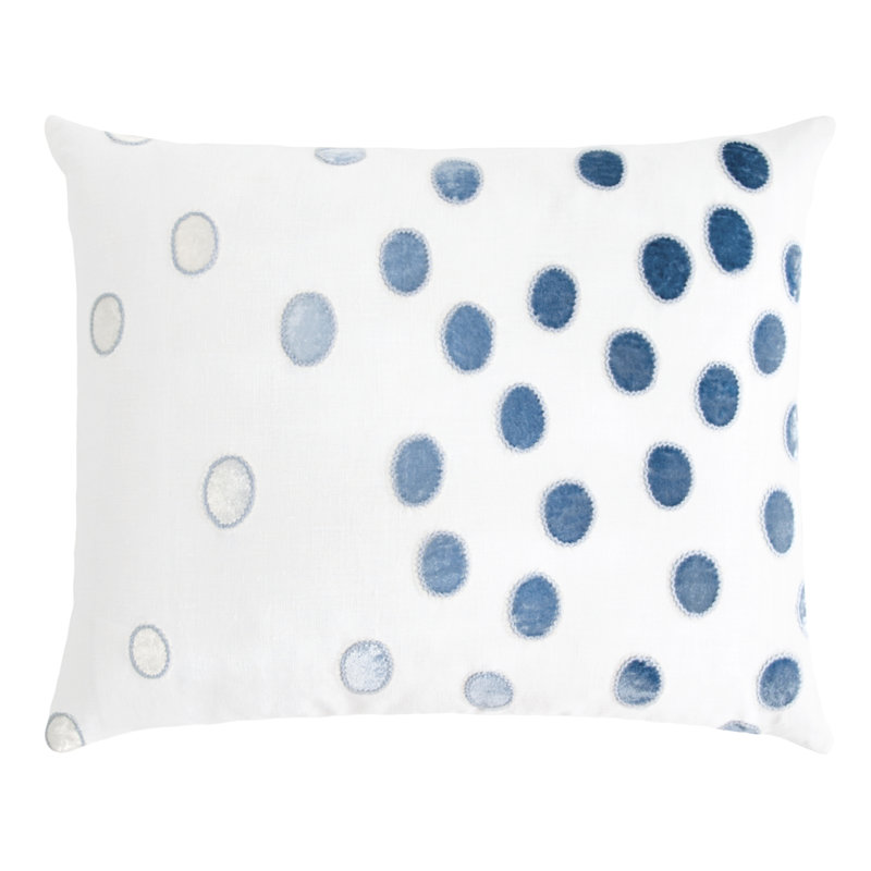 Ovals Lumbar Pillow Cover & Insert, Azul, 16" H x 20" W