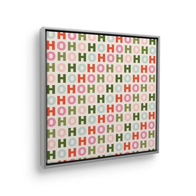 «Ho Ho Ho 2» par Gale Souge, reproduction d'art sur toile, Argent argent, Impression encadrée sans passe-partout