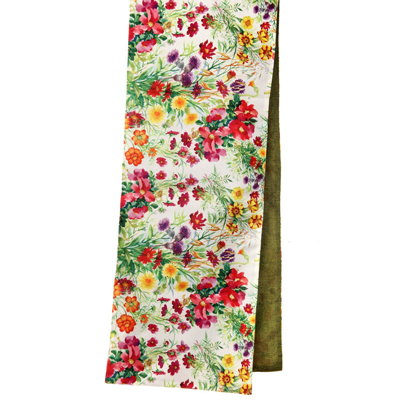 Chemin de table floral 100% coton