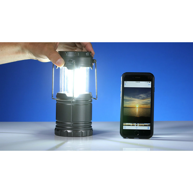 Gray Compact Tactical LED Lantern with Magnetic Base