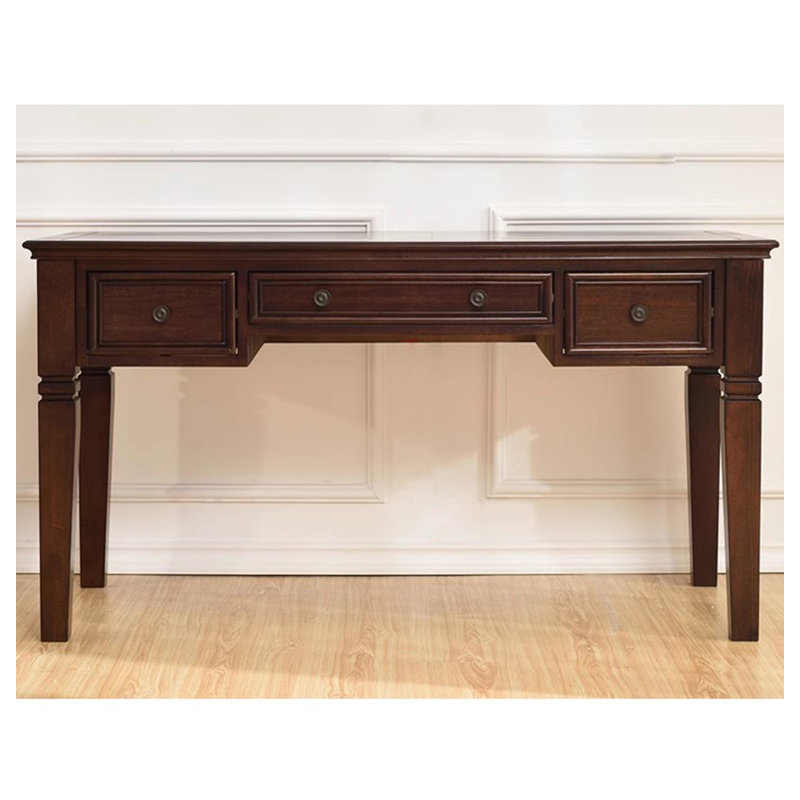 Bureau en bois massif American Classic: rangement à 3 tiroirs