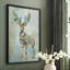 Fantastic Florals Deer, reproduction encadrée complète - bois massif-129233223-129233220