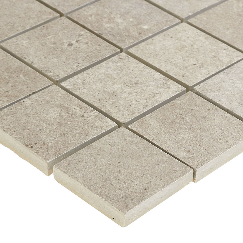 Haut Monde 2" x 2" Ceramic Mosaic Tile, Leisure Beige