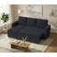 3 Seater Linen Blend Sofa Bed-2095209296