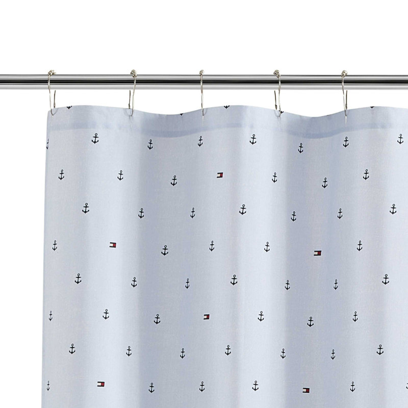 Rideau de douche Tommy Hilfiger, Bleu à pois