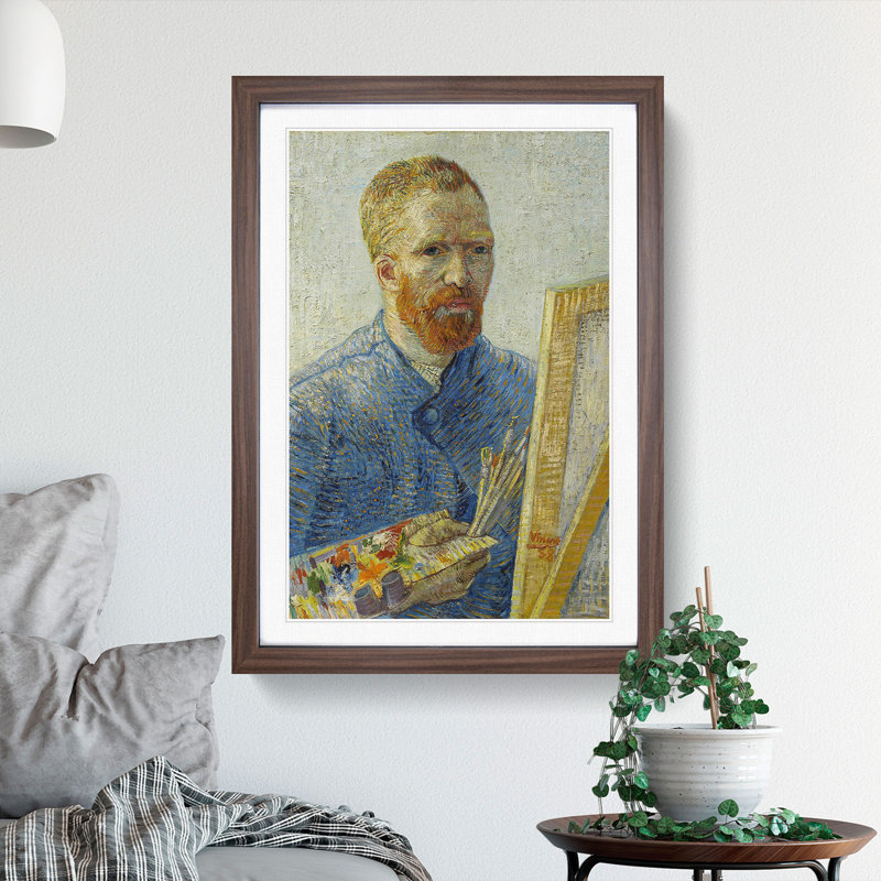 Self-Portrait Vol.6 by Vincent Van Gogh - Picture Frame Painting, Walnut Framed, 36cm H x 27cm W x 2cm D