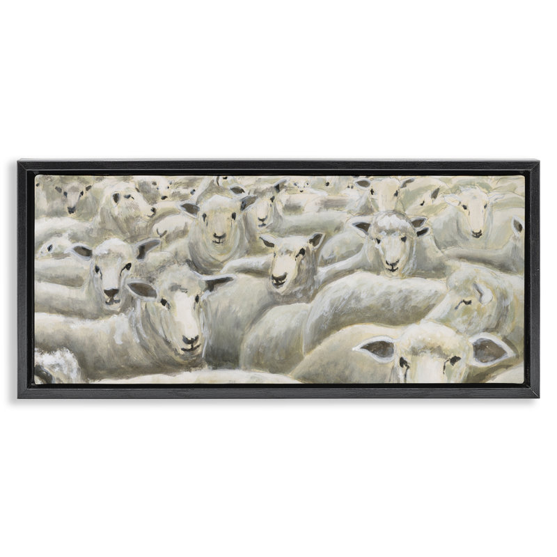 Cadre flottant Herd MENTALITY, H 11 po x l 25 po, Cadre flottant noir de jais