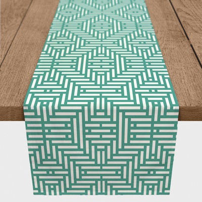 Bromell Rectangle Geometric Polyester Table Runner