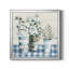 Gingham Blues - Peinture sur toile encadrée-985969283-985969281