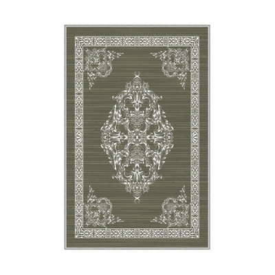 Stylish Hall Carpet, 2.6 x 4.9 Feet, 100% Polyester, 650 g/m² | Antibacterial, Non-Slip PVC Underside, 0.3 in Pile Height | Machine Washable, 3D Digital Printing, Perfect for Any Entryway or Living Space