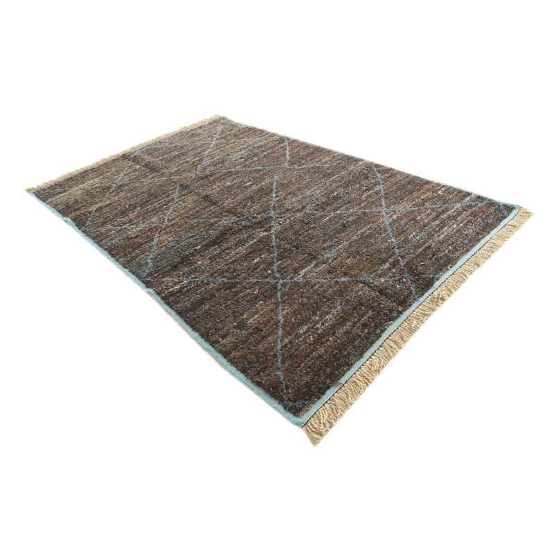Tapis bleu et brun 6x9 Pinson