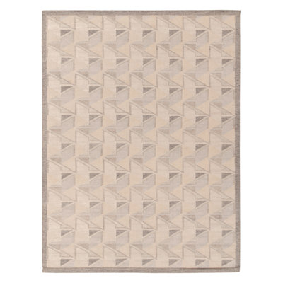 Hand Knotted Wool Geometric Area Rug