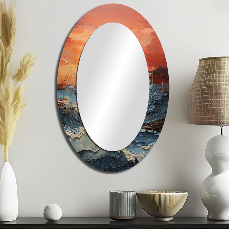 Miroir mural Bold Beach Sunset Scenery III - Coastal, 36 po x 24 po