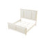Ensemble de chambre avec très grand lit 5 pièces avec détails DEL et dorés - Beige