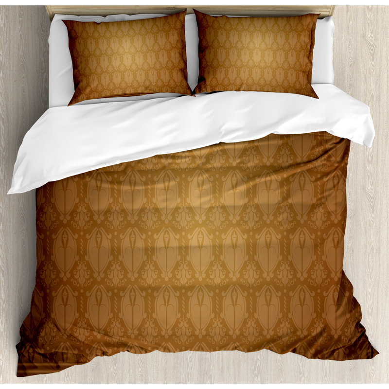 Ambesonne Traditional Damask Duvet Cover Set