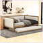 Lit de jour moderne rembourré avec couchette et décoration cloutée