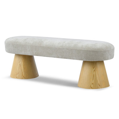 Banc de salle à manger pour la salle à manger, repose-pieds en chenille de la chambre à coucher pour l'entrée du salon, avoine, capacité de poids de 300 lb