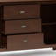 Buffet contemporain à 3 portes en bois massif avec tablettes réglables et quincaillerie bronze Artisan-86814927