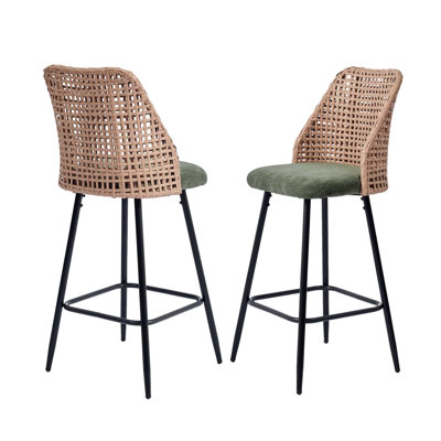 Upholstered Chenille Bar Stool
