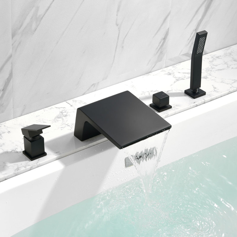 Deck Tub Spout, Matte Black