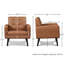Fauteuil moderne en similicuir capitonné-277769038