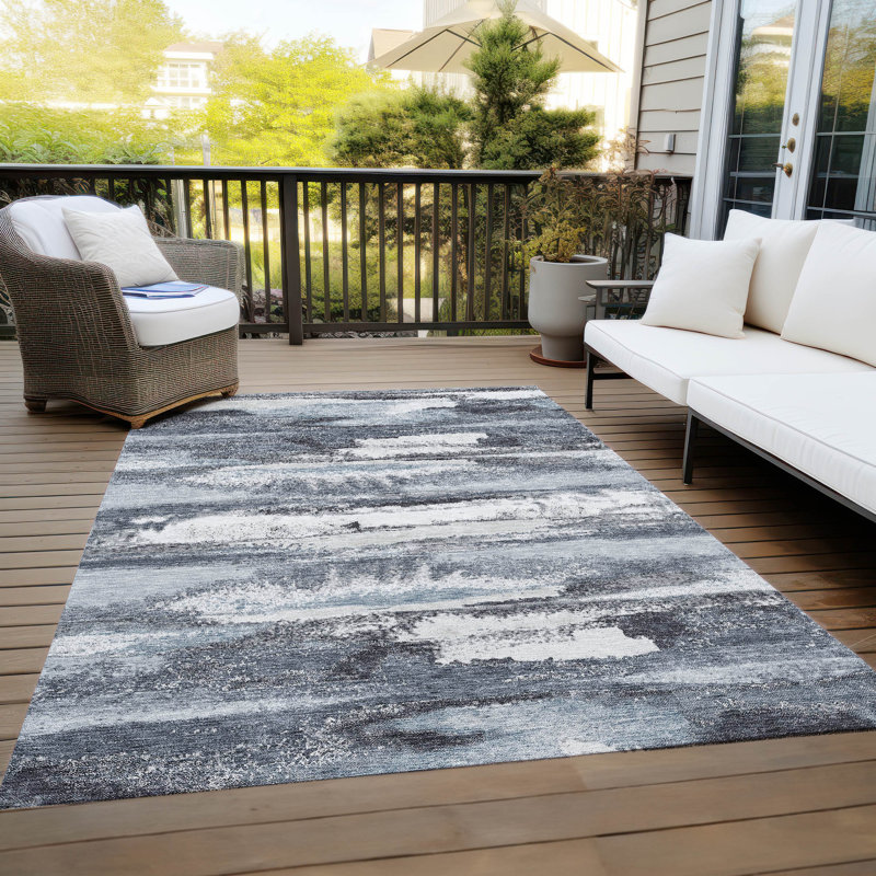 Tapis rectangulaire Aleighna avec envers antidérapant, Rectangle 10' x 14'