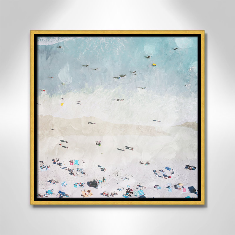 «Beaching Out II» par Milli Villa, H 17,5 po x l 17,5 po, Doré