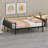 Sturdy Metal Daybed Sofa with Strong Slat Support-129427873