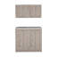 Armoire, ensemble de deux pièces, gris clair-1246535400