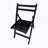 Furniture Slatted Wood Folding Special Event Chair, Black, Set Of 4