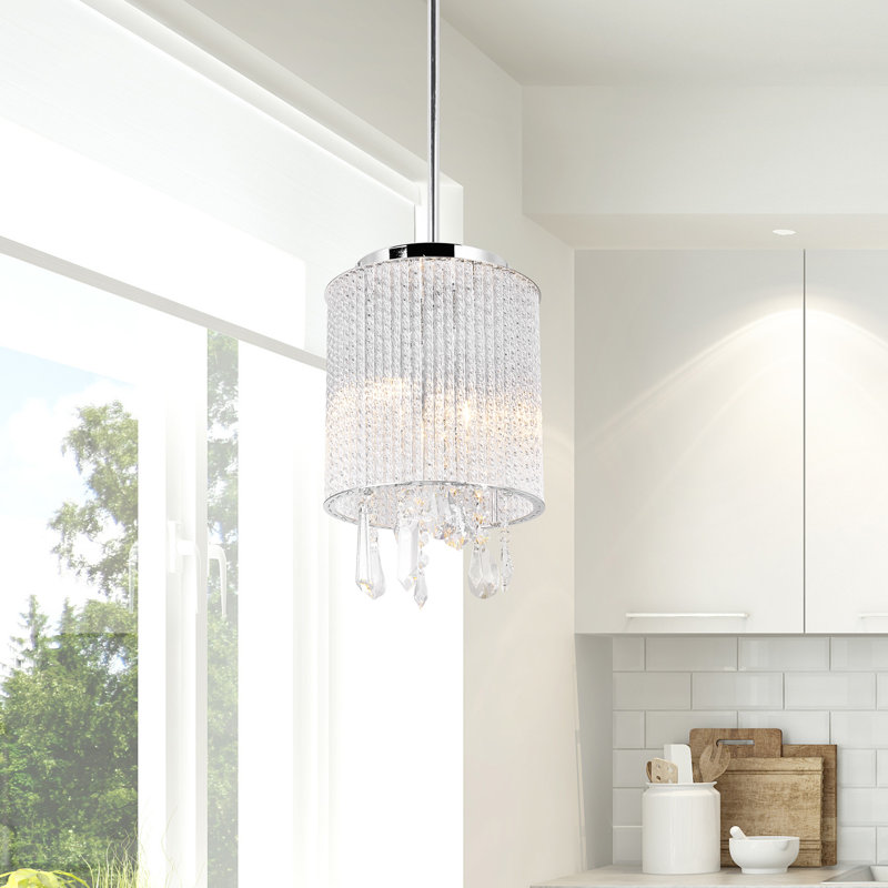 Luminaire suspendu en cristal 2 lumières Shoaf