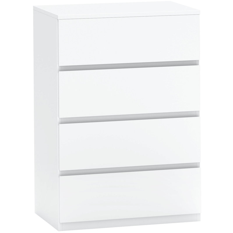 HOMCOM Bedroom Chest of Drawers 4 Drawers Dresser Drawer Unit, White