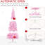 Arbre de Noël artificiel enneigé avec forme de crayon et lumières DEL blanc chaud Prelit-1774085421