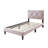 Full Size Bed With Pink Velvet, Modern And Adjustable Headboard For Bedroom Contemporary Bed, Velvet Upholstery, A Look-1064663191-1064663190