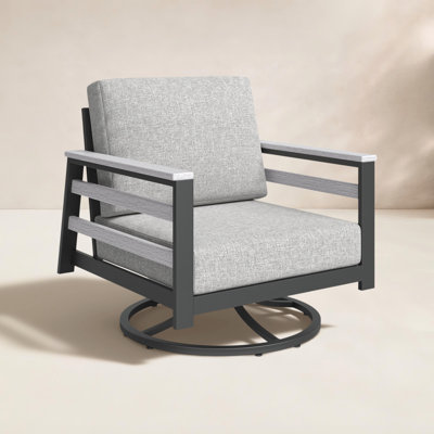Townsend Sunbrella® Metal Swivel Patio Rocking Chair