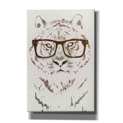 «Hipster Tiger» par Paula Belle Flores, estampe numérique sur toile
