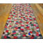 American Hooked Antique Multicolor Jewel Tones Allover Geometric Wool 1930s Rug