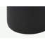 Lighting, H 24 po, lampe de table, céramique noire, abat-jour beige, contemporain