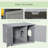Khadijah Modern Cat Litter Box Enclosure With Adjustable Partition For Customizable Space, Cat Washroom End Table For Indoor Cats With Hidden Storage Cabinet Space, Dark Gray-1087616521