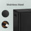 62×35.3×54cm Stainless Steel Step On Multi-Compartment Rubbish & Recycling Bin - 54L-126441988