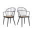 Chaises de salle à manger en bois et métal Manthey-132904278