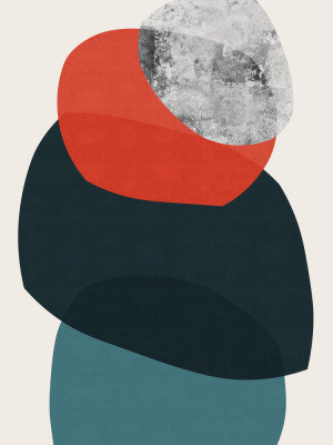 Stacked Abstract Forms Print, Size, Format, Frame Color