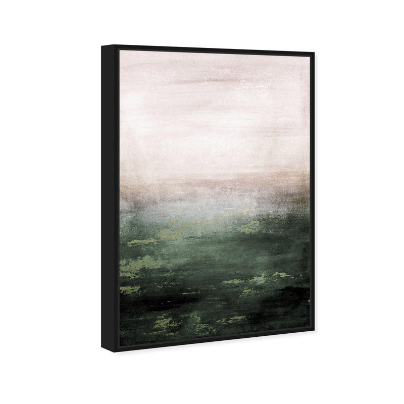 «Abstract Mossy Sailing», reproduction d'impression, Toile avec cadre noir, H 30 po x l 20 po x P 1,5 po
