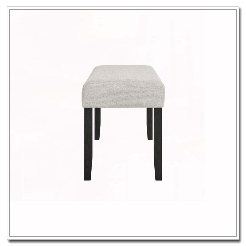 Upholstered Bench, Light Gray