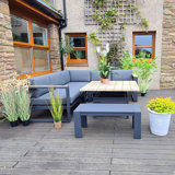 Ferrara Corner Lounge Set With Adjustable Table